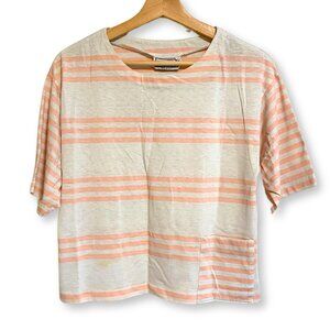 VINTAGE New Attitude Cropped Womens Tee - 1980s ILGWU Union Made Label - SIZE L